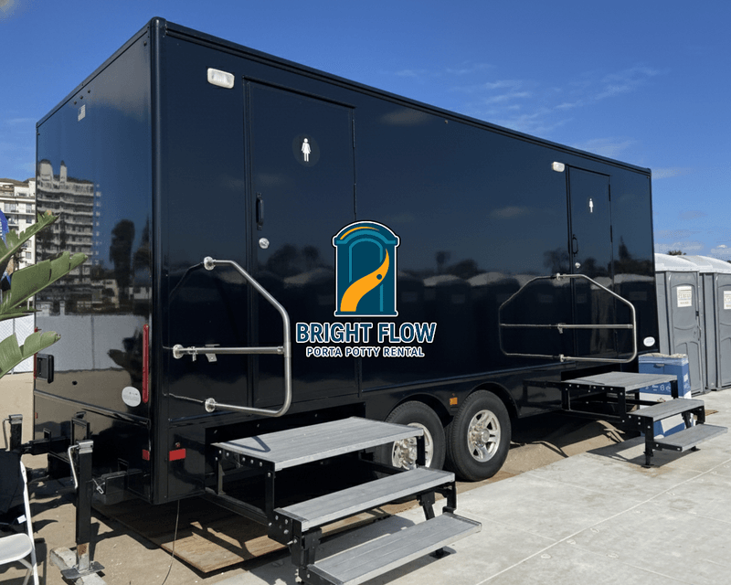 Luxury restroom trailer